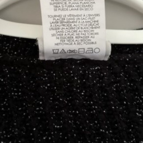 Cabi Black Rib Knit Sparkly Oversized poncho XS/S - Picture 5 of 9